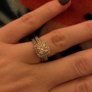 Diamond White Gold Halo Engagement Ring